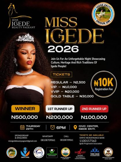 🎉 OFFICIAL COUNTDOWN TO MISS IGEDE 2026 👑